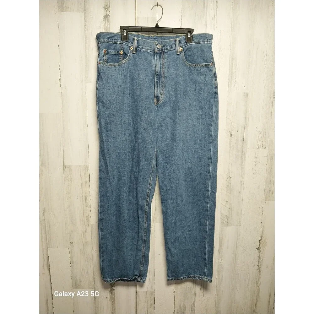 Levis 550 Jeans Mens 38x32 Blue Relaxed Fit Straight Medium Wash Denim Pants